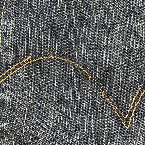LEVI'S Big E Made In USA HESHER Regular Straight‎ Dark Blue Jeans 38x33 - Picture 5 of 11